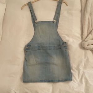 guess denim overalls skirt